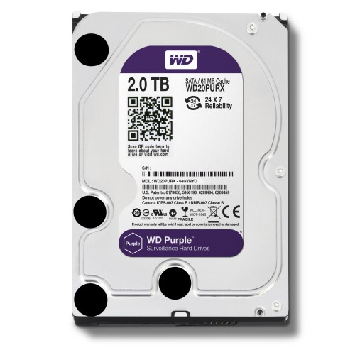 Western Digital 2TB 3.5" SATA Purple Desktop HDD